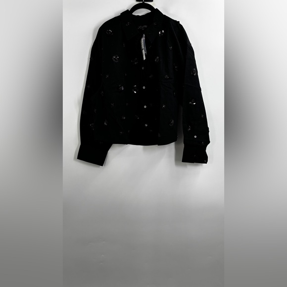 J.Crew Étienne cropped button-up shirt in embellished cotton poplin - Picture 7 of 8